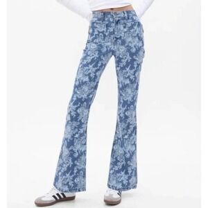NWT Gap x LoveShackFancy | 70s Flare High Rise Jeans Blue Floral | Women's 29/8R